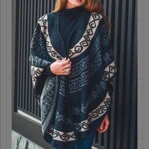 NEW! Geometric Ruana